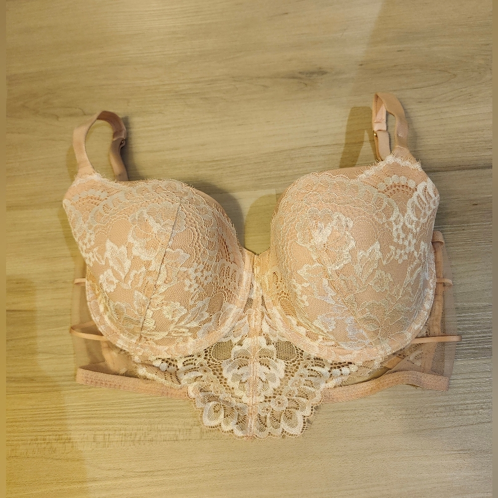 La SENZA Floral Lace Bra - Cream